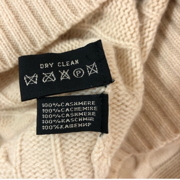 Ralph Lauren Black Label Sweater 100% Cashmere Cropped Cable Knit Cardigan - Picture 4 of 4